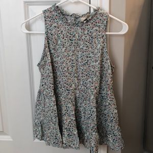 Floral print tiered tank top